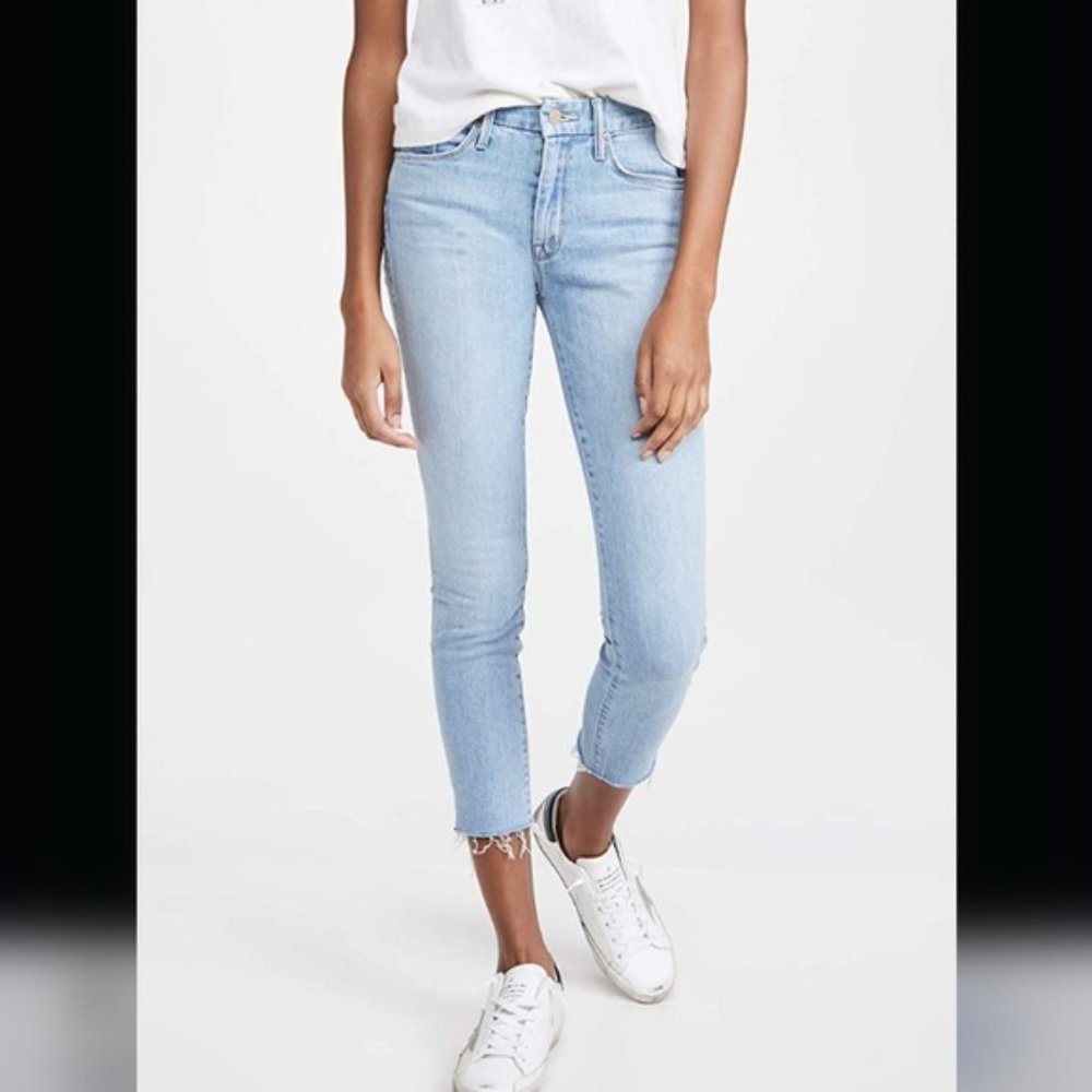 NEW Mother The Looker Ankle Snippet Jeans Zapped